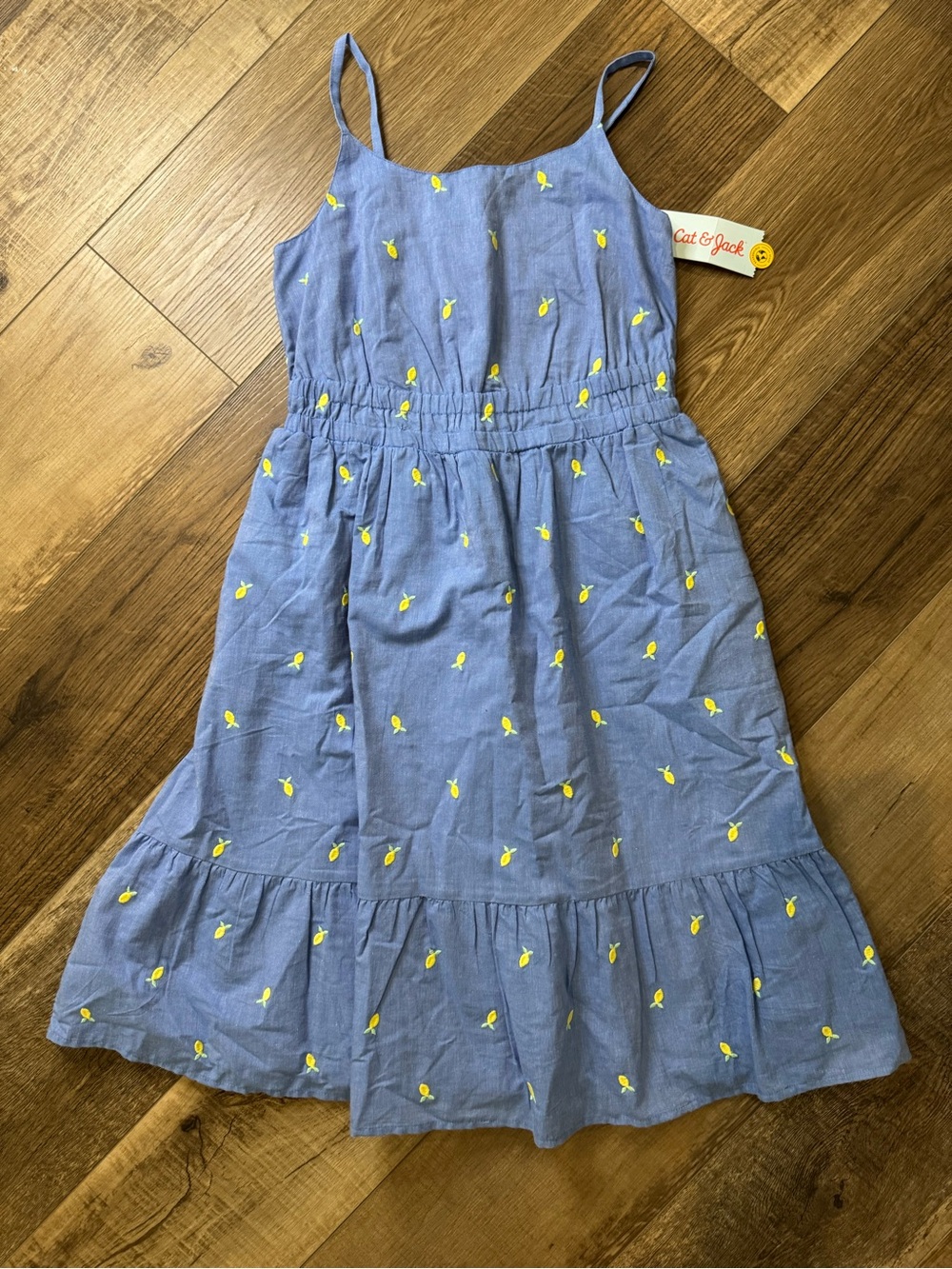 Cat & Jack Blue Sundress with Yellow Lemon Motif
